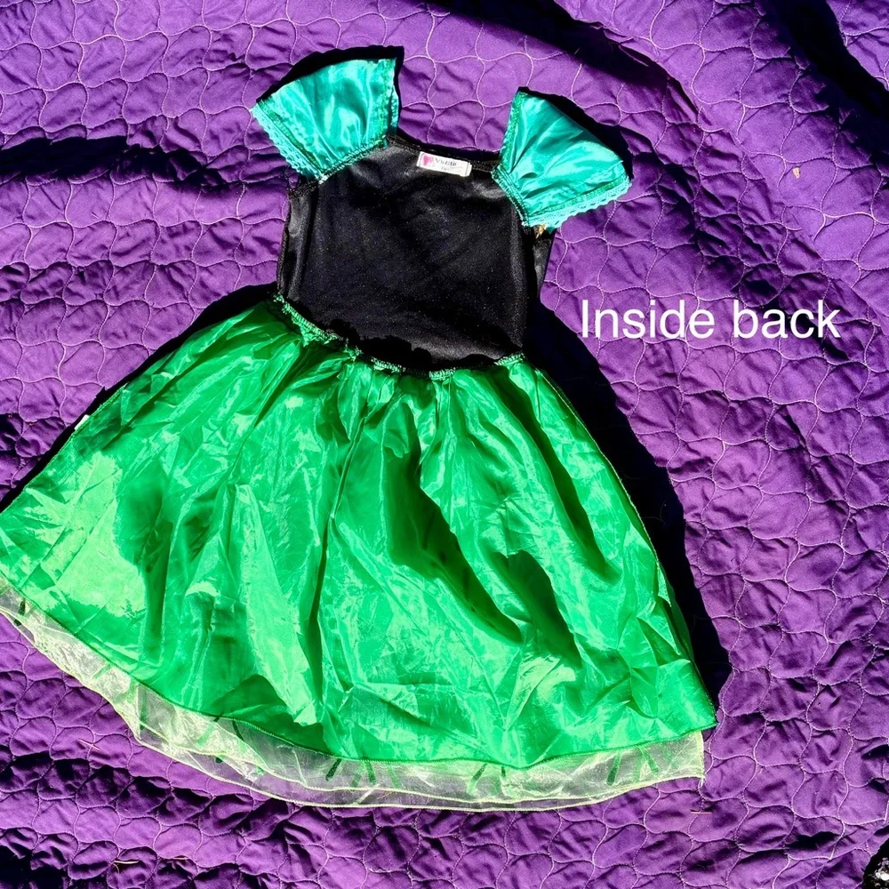 Princess Anna Dress Costume Girls 4 5 yr Frozen Halloween Gold Nordic Size 110